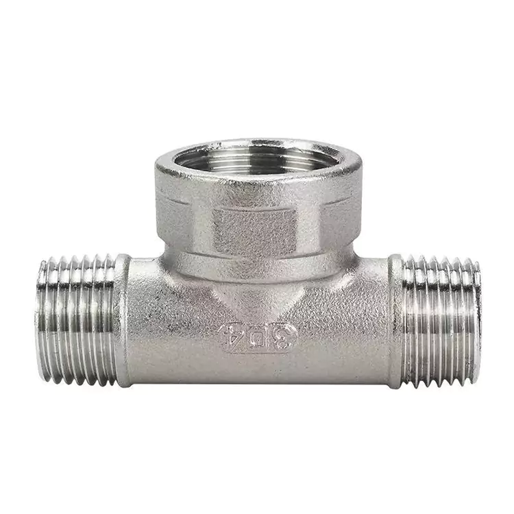 DN15-DN100 BSP স্টেইনলেস স্টীল মাঝারি-বড় পাইপ টি