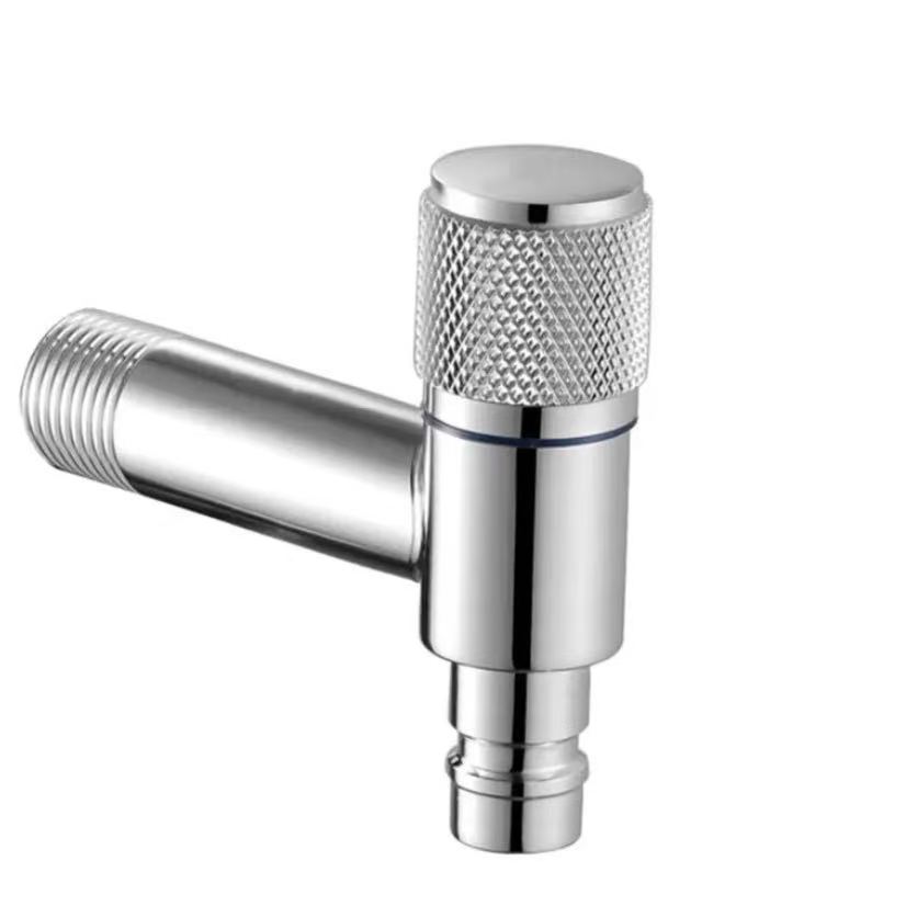 বর্ধিত Knurled হ্যান্ডেল জল-স্টপ কোণ ভালভ