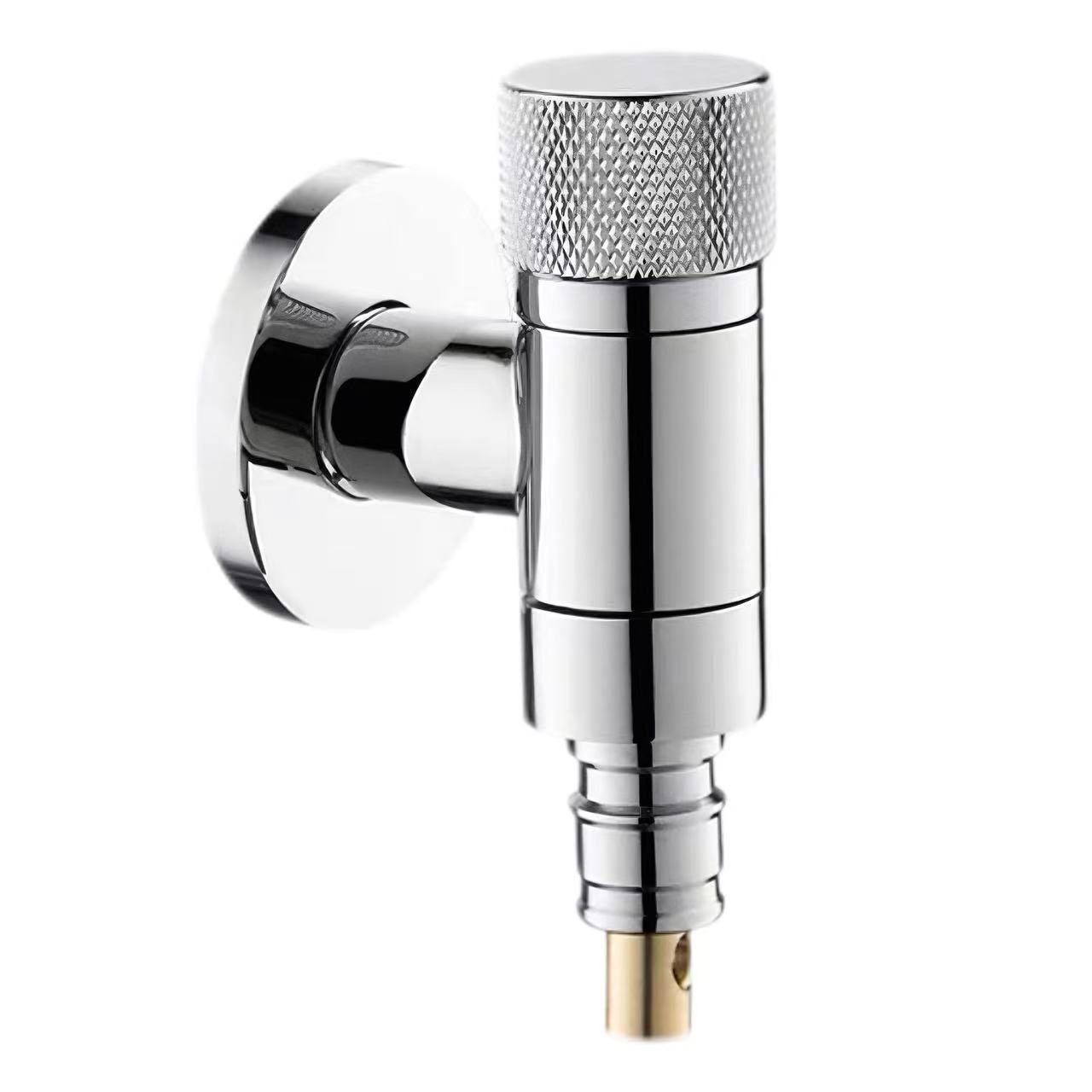 Knurled হ্যান্ডেল অ্যান্টি-ওভারফ্লো ওয়াশিং মেশিন ওয়াটার স্টপ ভালভ
